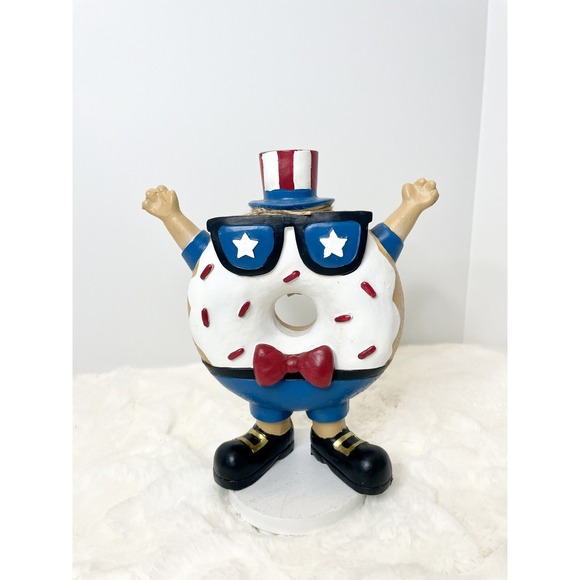 New‎ 4th of July Patriotic Independence Day Donut Doughnut Stars and Stripes - Picture 1 of 2